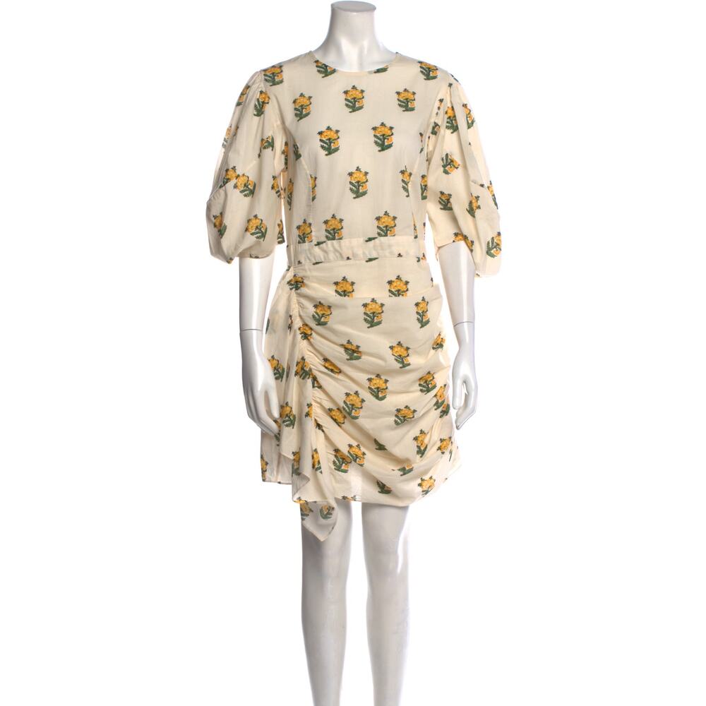 Rhode Floral Print Tan  Mini Dress Size 8